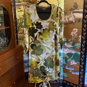 Floral Mesh Karen Kane Midi Dress